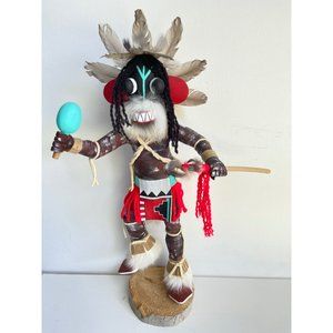 Vintage Black Ogre Kachina Signed by Jyazzie